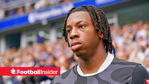 Johan Manzambi ahead of kickoff against Hamburger SC and Freiburg at Volksparkstadion in the Bundesliga