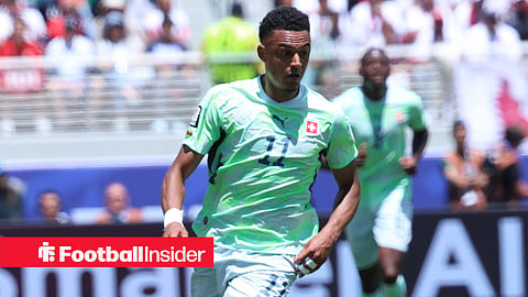 Nottingham Forest forward Dan Ndoye in action for Switzerland at the World Cup