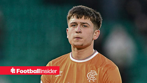 Mikey Moore looking serious after a game while playing on loan at Rangers