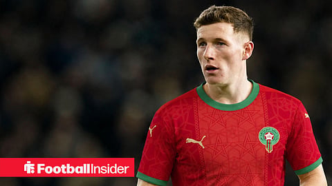 Nottingham Forest star Elliot Anderson, wearing a Morocco shirt, featuring at the City Ground.