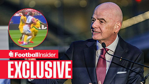 Gianni Infantino, President of FIFA, speaks at a high-level reception hosted by Qatar at UNHQ under the theme From FIFA World Cup 2022 To FIFA World Cup 2026 / Ante Budimir is wrestled to the ground against Ghana at the 2026 World Cup