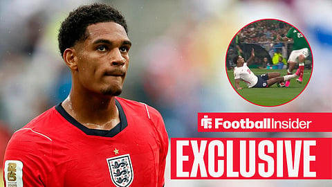 Jarell Quansah of England in action during the FIFA World Cup 2026 Group L match between Panama and England at New York New Jersey Stadium on June 27, 2026 / Jarell Quansah's red-card challenge on Jesus Gallardo on 6 July, 2026