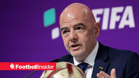 Gianni Infantino during a press conference for FIFA