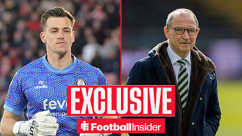 Football Insider exclusive as Radek Vitek stares across a split image towards Celtic manager Martin O'Neill.