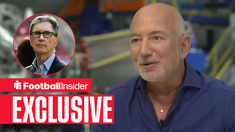 Jeff Bezos speaks in an interview / John Henry, owner of Liverpool, at a pre-season friendly between Liverpool and Hertha Berlin in 2017-18