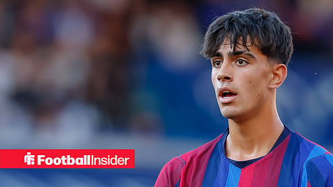Marc Bernal playing in home Barcelona top