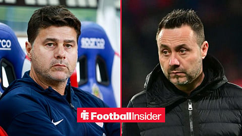 Mauricio Pochettino in the USA dugout, with Roberto De Zerbi on the sidelines at Tottenham