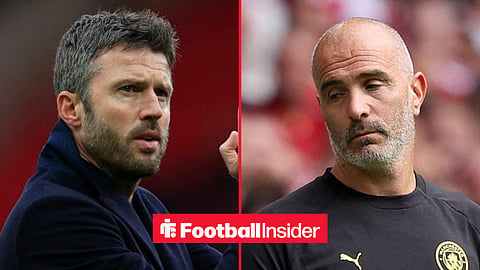 Michael Carrick and Enzo Maresca on the sidelines at Man United and Man City respectively
