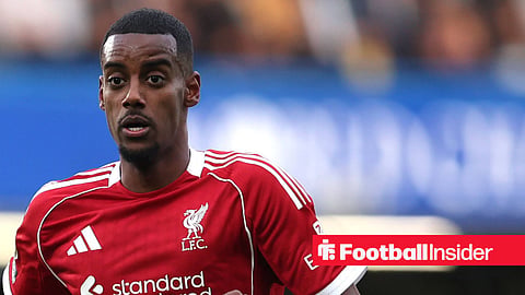 Alexander Isak in Liverpool home kit