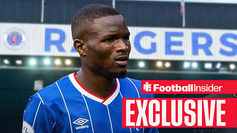 Olwethu Makhanya in Rangers kit at Ibrox