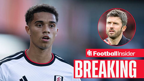 Josh King in action for Fulham, with Michael Carrick in a circular inset