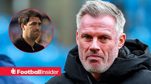 Andoni Iraola left inset with Jamie Carragher as pundit