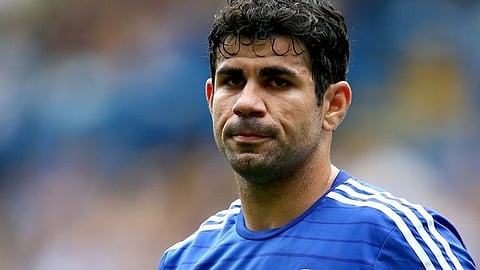 Moody blues: Diego Costa was taken to hospital with a rib injury