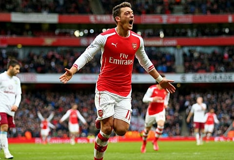 Red hot: Ozil has had an outstanding season after turning his career around