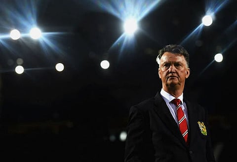 Dark days: Van Gaal's position remains under threat at United