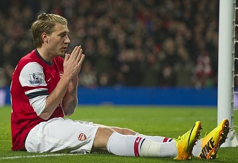 Arsenal fans react on Twitter as Nicklas Bendtner poised for possible Arsenal reunion