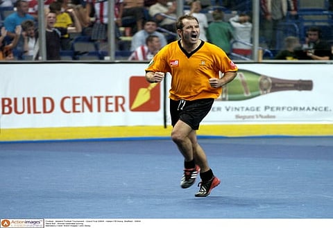 Football - Masters Football Tournament - Grand Final 5/9/04 - Hallam FM Arena, Sheffield - 5/9/04
Steve Bull - Wolves celebrates scoring
Mandatory Credit: Action Images / John Sibley
Wolverhampton Wanderers