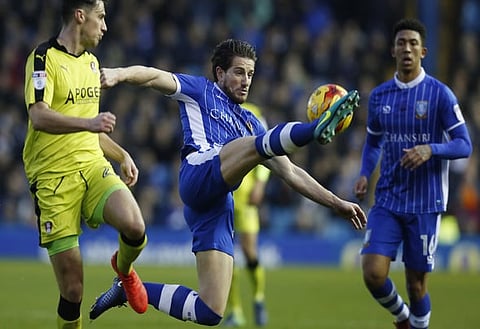 Britain Football Soccer - Sheffield Wednesday v Rotherham United - Sky Bet Championship - Hillsborough - 17/12/16 Sam Hutchinson of Sheffield Wednesday in action Mandatory Credit: Action Images / Ed Sykes Livepic EDITORIAL USE ONLY. No use with unauthorized audio, video, data, fixture lists, club/league logos or "live" services. Online in-match use limited to 45 images, no video emulation. No use in betting, games or single club/league/player publications. Please contact your account representative for further details.