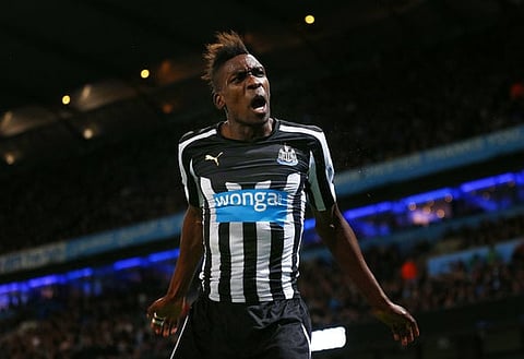 Football - Manchester City v Newcastle United - Capital One Cup Fourth Round - Etihad Stadium - 29/10/14
Newcastle's Sammy Ameobi celebrates
Mandatory Credit: Action Images / Jason Cairnduff
Livepic
EDITORIAL USE ONLY. No use with unauthorized audio, video, data, fixture lists, club/league logos or "live" services. Online in-match use limited to 45 images, no video emulation. No use in betting, games or single club/league/player publications. Please contact your account representative for further details.