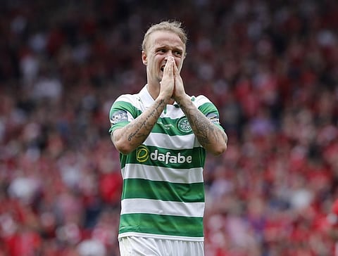 'Griff taking possession of another post' - Celtic fan captures trademark celebration
