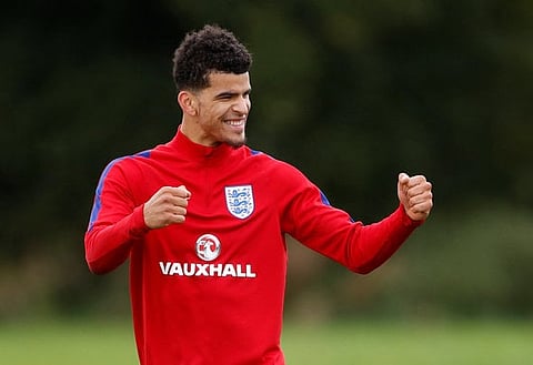 Soccer Football - England Under 21 Training - St. George’s Park, Burton upon Trent, Britain - October 4, 2017 England Under 21's Dominic Solanke during training Action Images via Reuters/Carl Recine