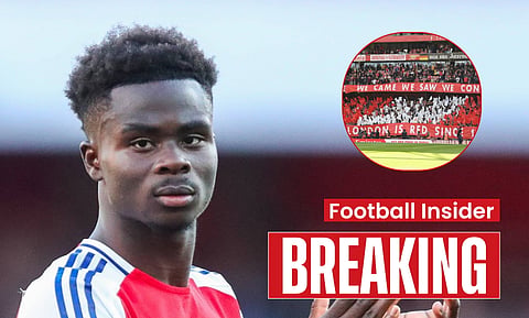 Bukayo Saka sends three-word message to Arsenal fans after development