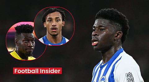 Andre Onana and Joao Pedro react to Carlos Baleba's Brighton announcement