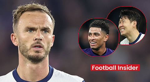 Son Heung-Min and Jude Bellingham react to James Maddison's devastating update