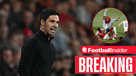 Martin Odegaard forced off with injury after rough tackle from Arsenal teammate