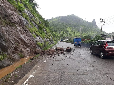 मुंब्रा बायपास रोडवर पावसाळ्यात दरड कोसळण्याची भीती कायम