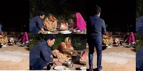 सचिनचा साधेपणा आणि चुलीवरील जेवण, हा व्हिडीओ पाहिलात का ?