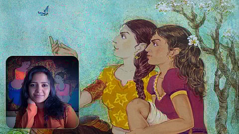 'स्त्रीत्व' एक्रिलिक रंग चित्रांचे एकल चित्रप्रदर्शन आविष्कार