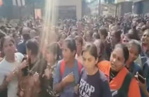 दहिसर महिलांसाठी सुरू असलेल्या या भरतीदरम्यान मोठा गोंधळ ; सौम्य लाठीमार