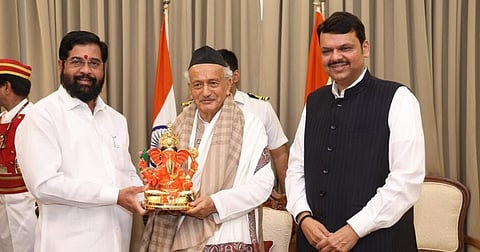 महाराष्ट्राचे राज्यपाल भगतसिंग कोश्यारींना दिला निरोप; शेवटच्या दिवशी शिंदे, फडणवीसांनी घेतली भेट