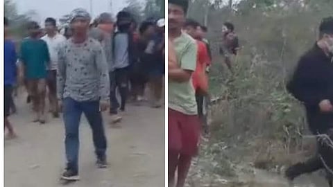 Manipur Violence : विवस्त्र धिंड काढलेल्या महिलेची प्रतिक्रिया समोर ; पोलिसांवर केले गंभीर आरोप