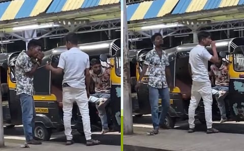 रिक्षाचालक गांजा ओढातानाचा व्हिडिओ व्हायरल ; कारवाई करण्याची नागरिकांची मागणी
