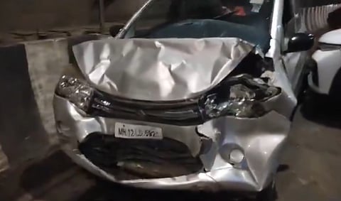 Video - पुणे : कारचालकाने अचानक ब्रेक दाबला अन् बससह 4 गाड्या एकमेकांवर धडकल्या; कात्रजच्या बोगद्यात विचित्र अपघात