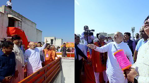 Video : तरुणाने कापली अमित शाहंची पतंग, गृहमंत्र्यांची रिएक्शन झाली व्हायरल