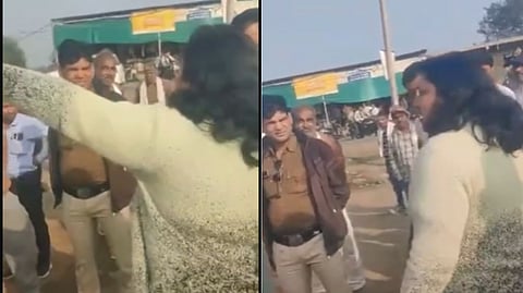 Video : "यू आर रिस्पॉन्सिबल" शेतकऱ्याचा मुलगा इंग्रजीत बोलल्याने 'मॅडम' भडकल्या; व्हिडिओ व्हायरल