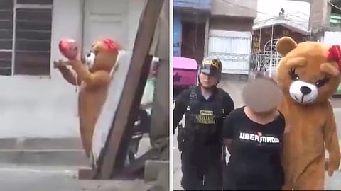 Video : अनोखा छापा! व्हॅलेंटाईन डेला पोलीस कर्मचारी बनला Teddy Bear, चॉकलेटच्या नादात तरुणी जाळ्यात अडकली