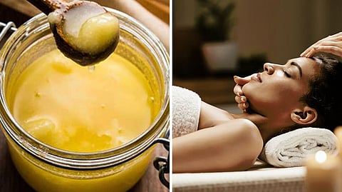 मसाज साजूक तुपाचा! त्वचेला होतात खूप फायदे; पण, 'ही' काळजी घ्या