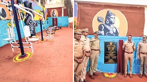 पोलीस अधिकारी, कर्मचाऱ्यांच्या आरोग्यासाठी ओपन जिम; सीबीडी पोलीस ठाण्याच्या उपक्रमाचे पोलीस आयुक्तांकडून कौतुक