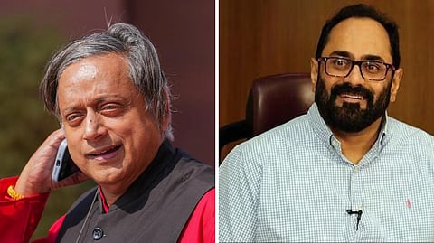 बदनामी केल्याप्रकरणी चंद्रशेखर यांची शशी थरूर यांना नोटीस