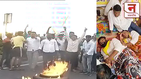 जालन्यात ओबीसी आंदोलक आक्रमक, धुळे-सोलापूर महामार्ग रोखला