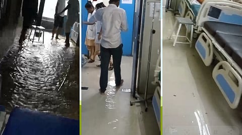 जिल्हा रुग्णालयात पावसाचे पाणी; रुग्णालय वर्षानुवर्षे समस्यांच्या वेढ्यात, रुग्ण, डॉक्टरांसह नागरिकांच्या आरोग्याचा प्रश्न ऐरणीवर