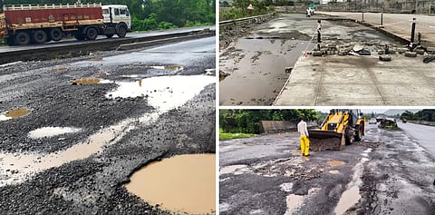 महामार्गासाठी वापरलेले कॉक्रिट-डांबर पावसाच्या पाण्यात विरघळले? कोकणातील चाकरमान्यांचा प्रवास खड्यांतूनच होणार!