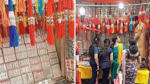 रक्षाबंधननिमित्त सजल्या बाजारपेठा; राखी खरेदीसाठी महिलांची गर्दी