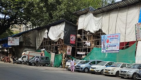 गणेशोत्सवासाठी उभारलेल्या मंडपाचे संग्रहित छायाचित्र