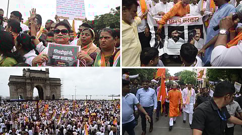 शिवद्रोही सरकारला हटवल्याशिवाय राहणार नाही! उद्धव ठाकरेंचा निर्धार, मविआचे महायुतीविरोधात ‘जोडे मारो’ आंदोलन