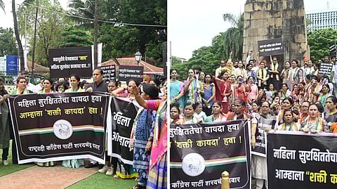 शक्ती विधेयक दिरंगाईबद्दल राष्ट्रवादीची निदर्शने